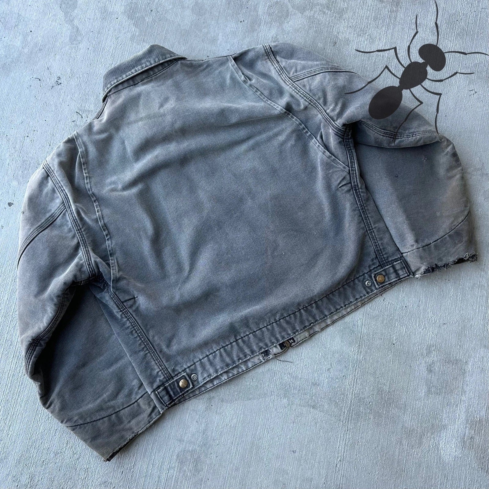 Vintage Y2K Carhartt gray Detroit work wear jacket